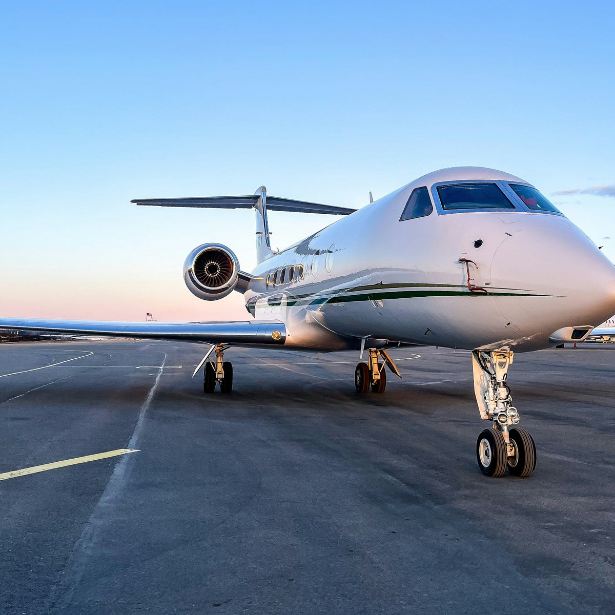 Préparation d'un jet privé avant vol